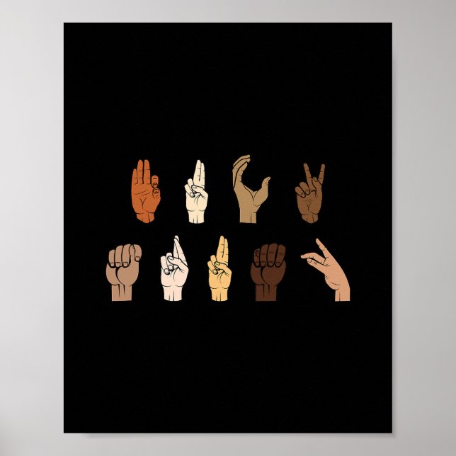 Subtle Anti-trump Blm Asl Sign Language  (Front)