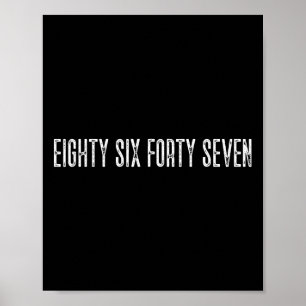 Subtle Anti Trump Eighty Six Fortyseven 8647 Anti Poster