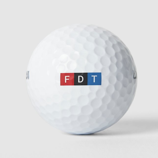 Subtle Anti-Trump FDT Anti-Maga Democrats Golf Balls (Front)