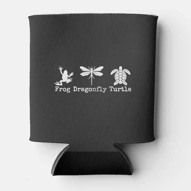 Subtle Anti-Trump FDT Anti-Maga Frog Turtle  Can Cooler (Front)