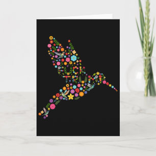 Subtle Anti Trump Floral Hummingbird Hidden Messag Card