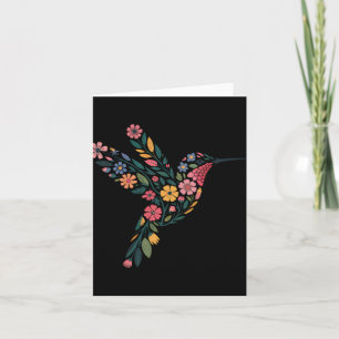 Subtle Anti Trump Floral Hummingbird Hidden Messag Card