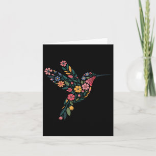 Subtle Anti Trump Floral Hummingbird Hidden Messag Card
