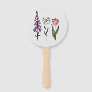 Subtle Anti-Trump - Foxglove Daisy Tulip III Hand Fan