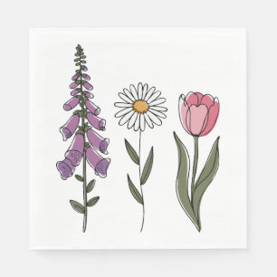 Subtle Anti-Trump - Foxglove Daisy Tulip III Napkin
