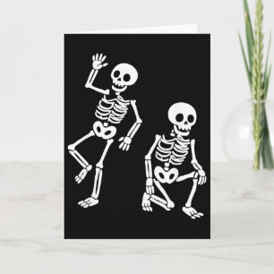 Subtle Anti Trump Hidden Message Dancing Skeleton  Card