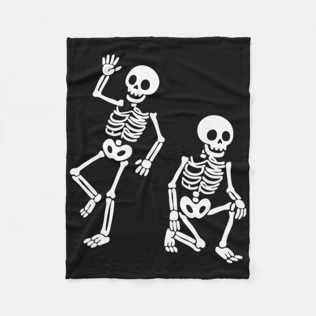 Subtle Anti Trump Hidden Message Dancing Skeleton  Fleece Blanket (Front)