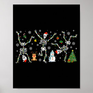 Subtle Anti Trump Hidden Message Dancing Skeleton Poster