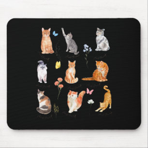 Subtle Anti Trump Kitten Cat Floral Political Cat Mouse Pad