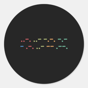 Subtle Anti Trump Social Justice Protest Morse Cod Classic Round Sticker