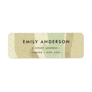 SUBTLE AQUA GREY MODERN ABSTRACT ART WAVES ADDRESS