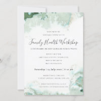 SUBTLE AQUA MODERN ABSTRACT GEOMETRIC ART EVENT