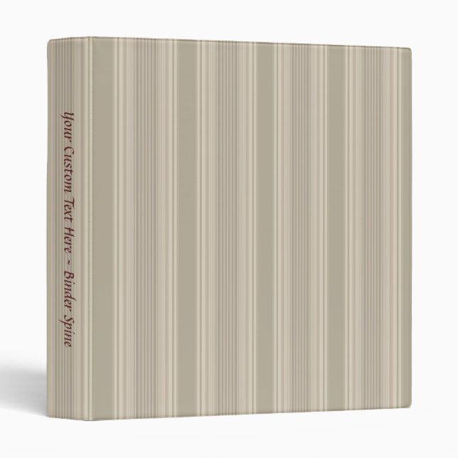 Subtle Beige Stripe 1" Binder Template (Front/Spine)