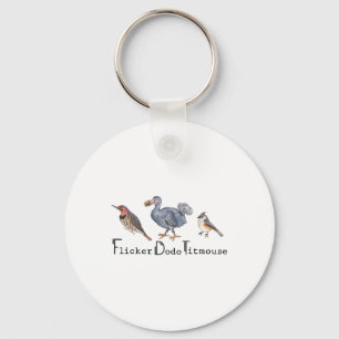 Subtle Bird Anti Trump Shirt Bird Flicker Dodo Tit Keychain
