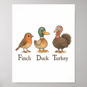 Subtle Bird Anti Trump Shirt Retro Bird Finch Duck Poster