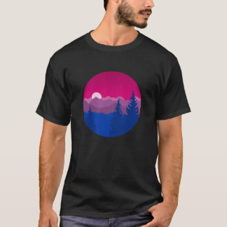 Subtle Biseual Pride Flag Mountainscape vintage T-Shirt