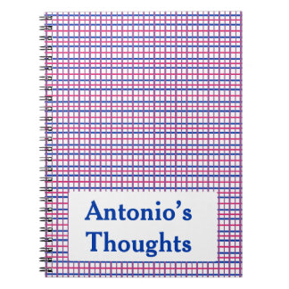 Subtle Bisexual Colour Plaid Notebook