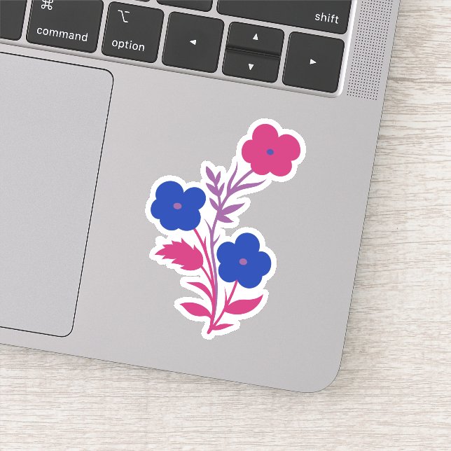 Subtle Bisexual Flag Flowers (Detail)