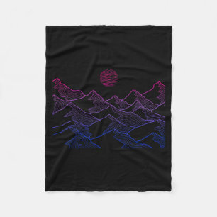Subtle Bisexual Mountain Camping Hiking Lesbian Fleece Blanket