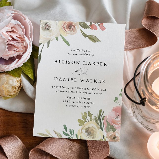 Subtle Blooms | Wedding Invitation (Creator Uploaded)