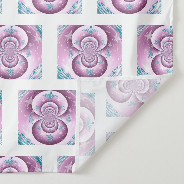 Subtle Blue Trees Fractal Design Tapestry (Detail)