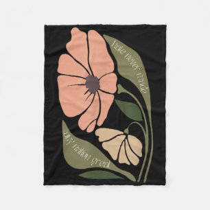 Subtle Boho Flowers Anti Trum P Liberal Protest Re Fleece Blanket