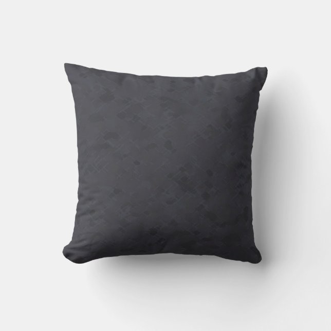 Subtle Charcoal Grey Pattern Throw Pillow (Front)