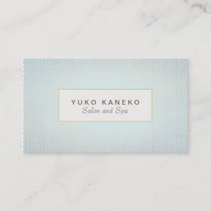 Subtle Chevron Light Blue Salon and Spa Business Card