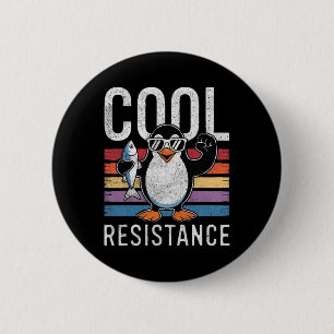 Subtle Cool Resistance Penguin Tariffs Protest Ant 2 Inch Round Button