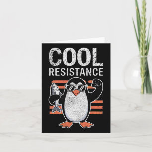 Subtle Cool Resistance Penguin Tariffs Protest Ant Card