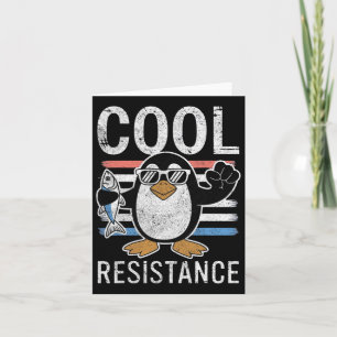 Subtle Cool Resistance Penguin Tariffs Protest Ant Card