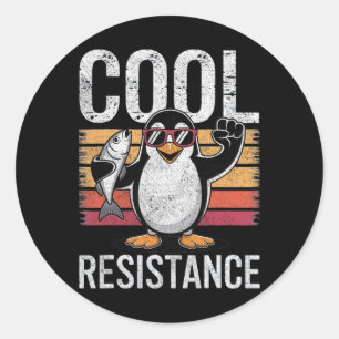 Subtle Cool Resistance Penguin Tariffs Protest Ant Classic Round Sticker