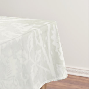 Subtle Cotton Ivory Vintage Floral Pattern Tablecloth