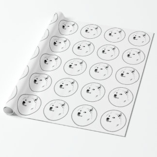 Subtle dogecoin wrapping paper