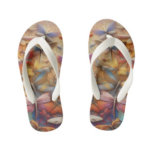 Subtle Dragonflies Kid's Flip Flops
