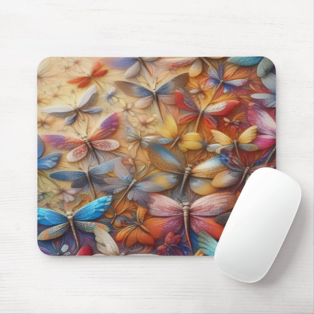 Subtle Dragonflies  Mouse Pad (With Mouse)