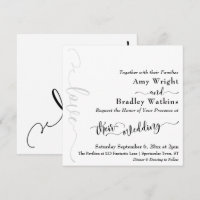 Subtle, Elegant Typography Black on White Wedding