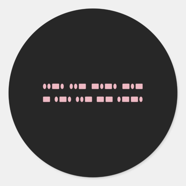 Subtle F--k Trump Morse Code Anti-mega Feminist Ri Classic Round Sticker (Front)