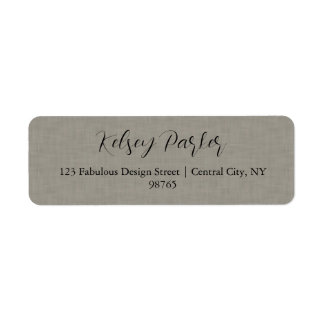 Subtle Fabric Texture Customizable Address Label
