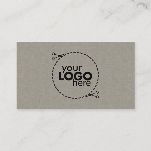 Subtle Fabric Texture Customizable Business Card (Front)