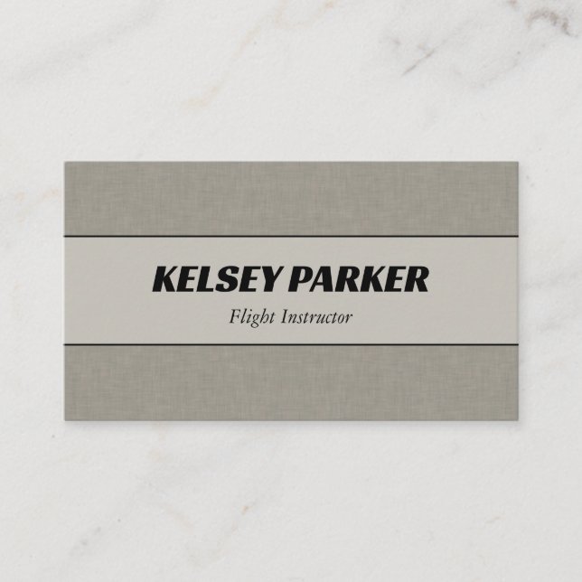 Subtle Fabric Texture Customizable Business Card (Front)
