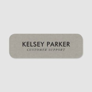 Subtle Fabric Texture Customizable Name Tag
