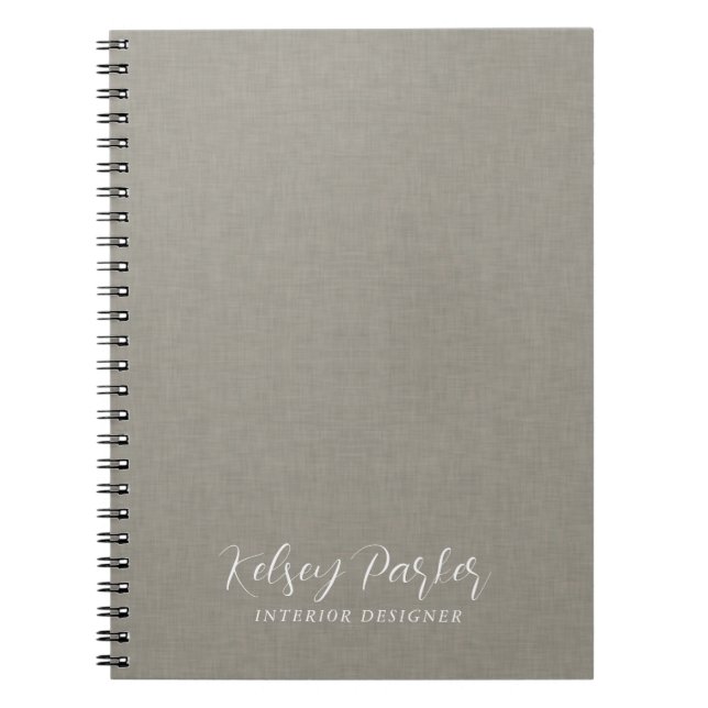 Subtle Fabric Texture Customizable Notebook (Front)