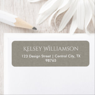 Subtle Fabric Texture Modern Address Labels