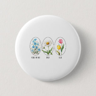 Subtle Floral 8647 Trump Flowers Forget Me Not Dai 2 Inch Round Button