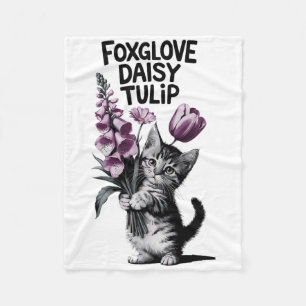 Subtle Floral Anti Flowers Foxglove Daisy Tulip _1 Fleece Blanket