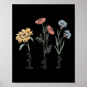 Subtle Floral Anti Trump Flowers Foxglove Daisy Tu Poster