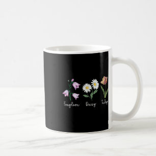 Subtle Floral Anti Trump Foxglove Daisy Tulip Flow Coffee Mug