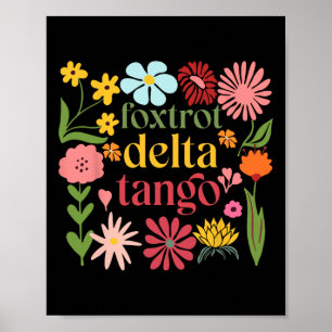 Subtle Floral Trump Resist Shirt Flowers Foxtrot D Poster