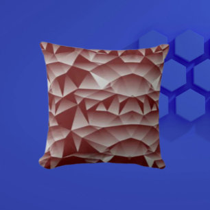 Subtle Geometry Burgundy Throw Pillow